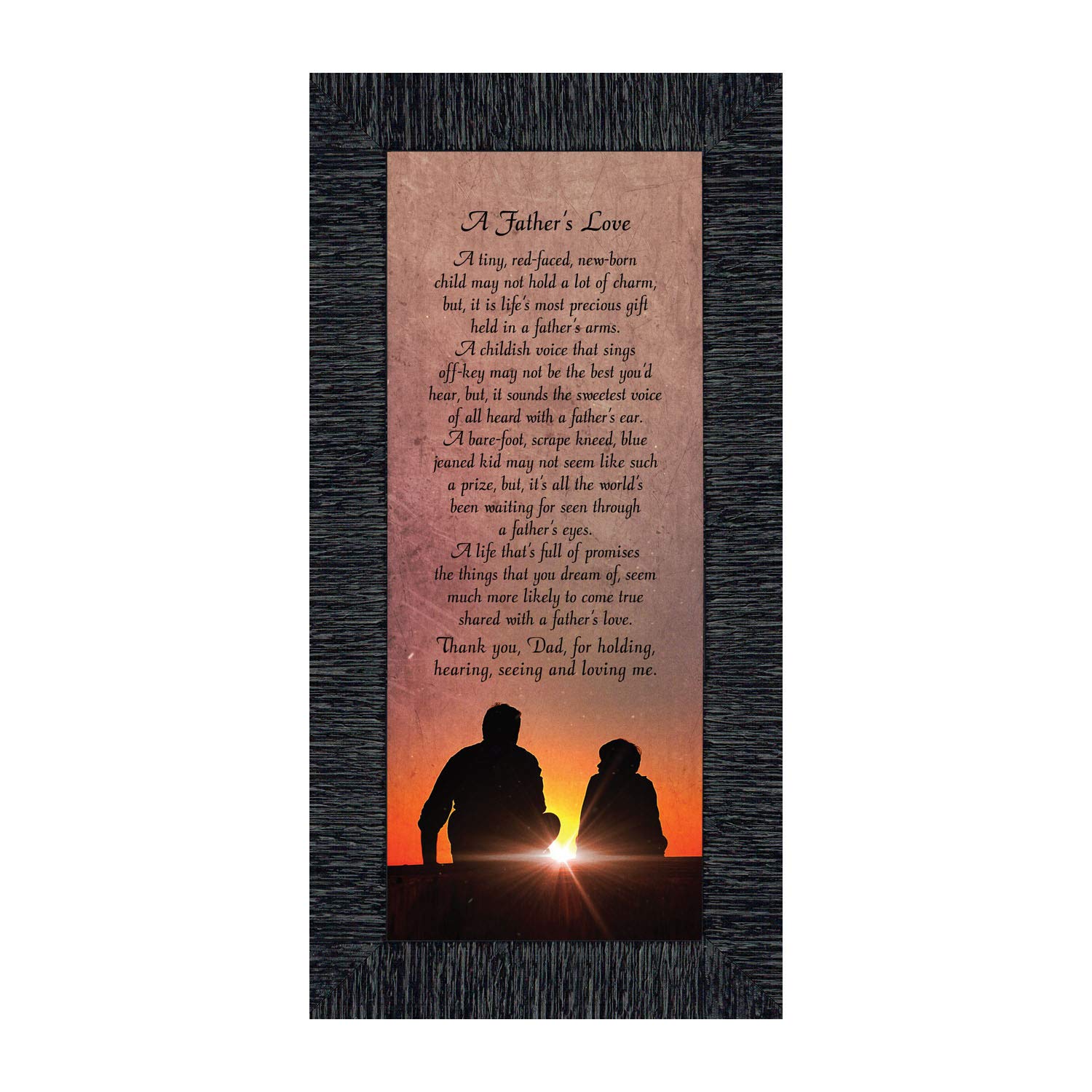 Personalized Picture Frame for Dad - Best Father's Day Gift from Son or Daughter | Crossroads Home Décor 7339CH | Perfect for Office Desk, Living Room, or Bedroom Display
