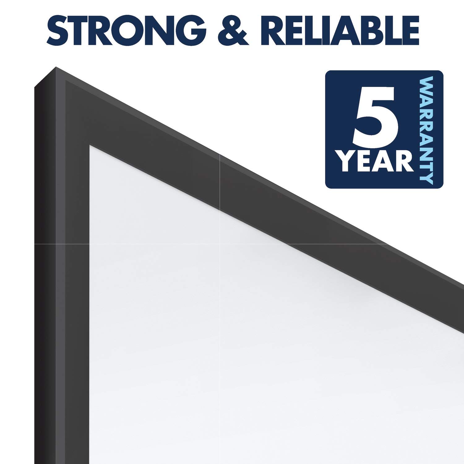 Quartet Magnetic Dry Erase White Board 3' x 2' - Nano-Clean Surface Resists Stains, Black Aluminum Frame (SM533B) - Perfect for Office Meetings, Classroom Teaching & Home Organization