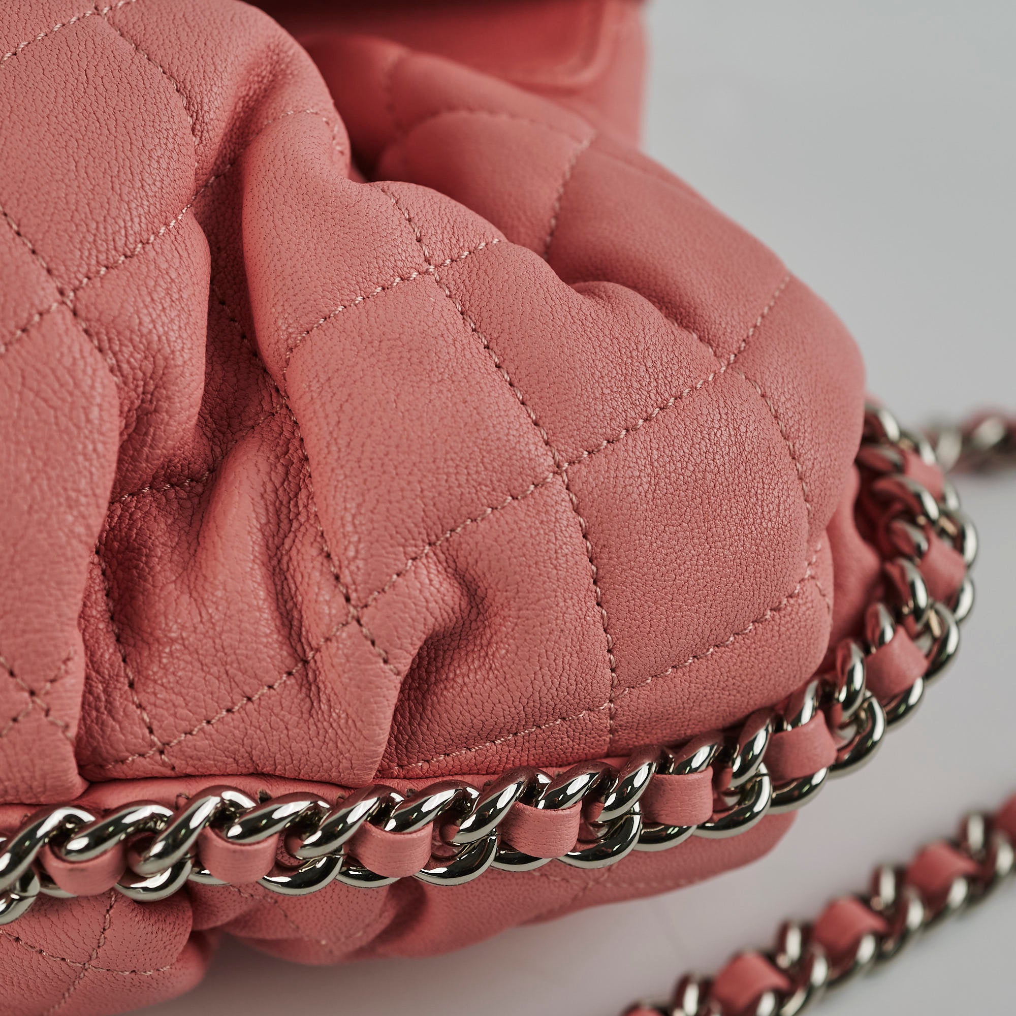 Chanel Pink Quilted Leather Chain Shoulder Bag - Luxury Designer Handbag for Women, Perfect for Parties, Dating & Special Occasions