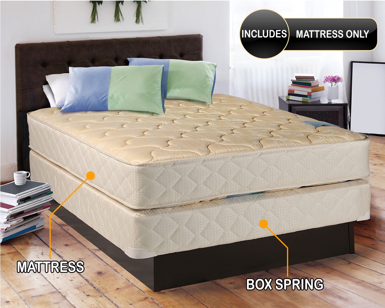 Dream Solutions USA Dream Sleep Chiro Gentle Firm Two-Sided Orthopedic Mattress with Innerspring Coils & Mattress Protector - Twin Size 39