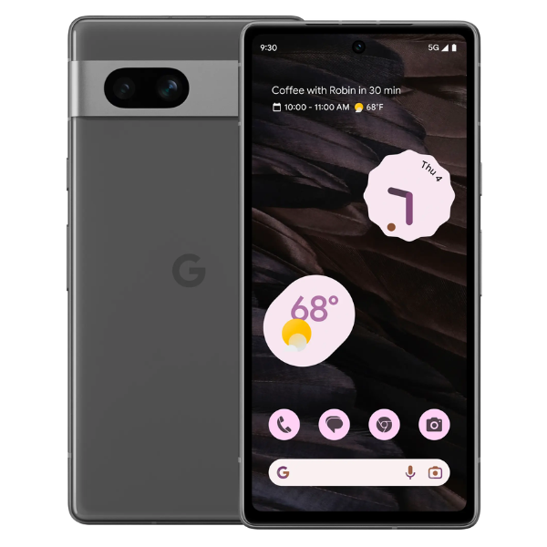 Google Pixel 7a 5G Unlocked Smartphone - 128GB Storage, Charcoal Black | Fast Charging, Great Camera for Photography & Streaming
