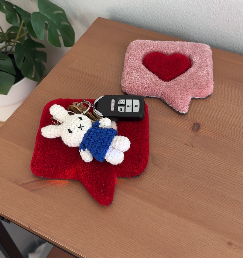 Handmade Miffy Crochet Keychain – Navy Blue Plush Bag Charm | Kawaii Cute Gift for Girls, Backpacks & Keys | Perfect for School, Travel & Everyday Use