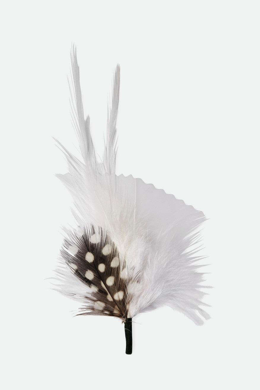 White & Black Feather Hat for Women - Stylish Fashion Accessory for Parties, Weddings, and Outdoor Events