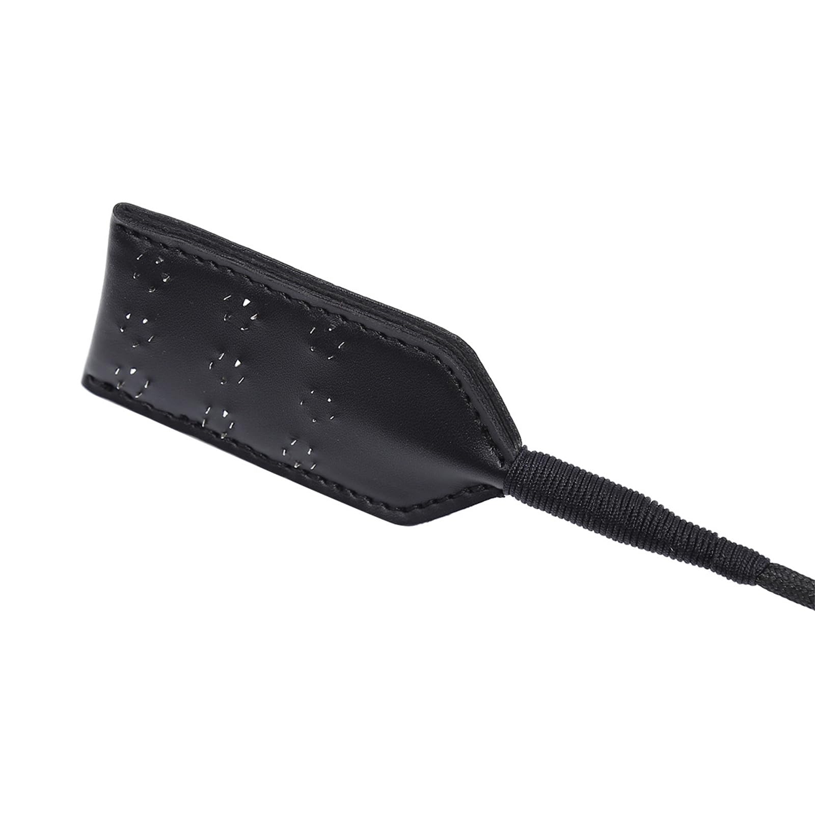 Black Spiked Leather SM Whip - Adult BDSM Toy for Couples Training, Sensation Play & Role Play - Perfect for Bondage, Spanking & Sensual Exploration