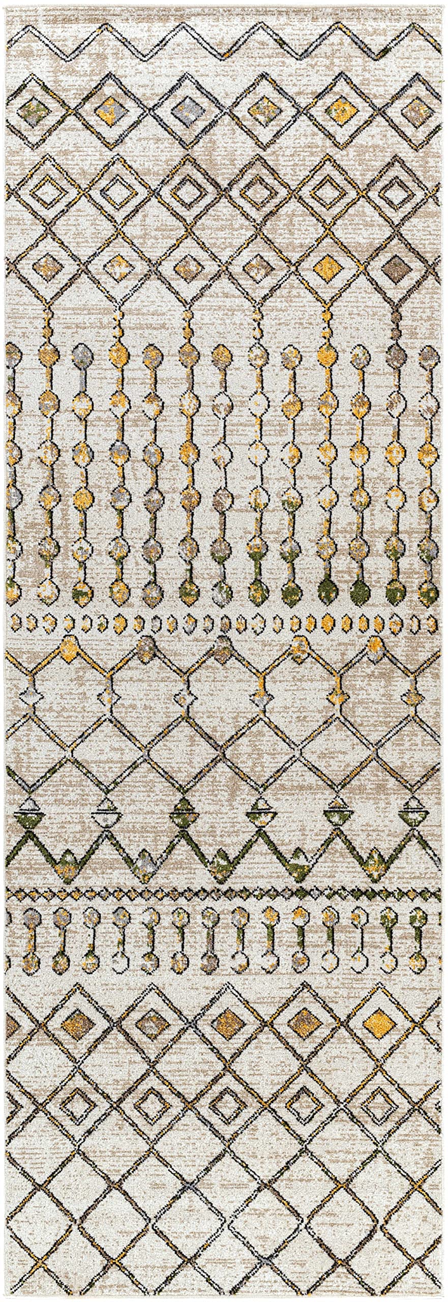 Hauteloom Alanyurt Machine Washable Area Rug - Soft & Durable for Living Room, Bedroom - Black, Gray, Beige - 9'3