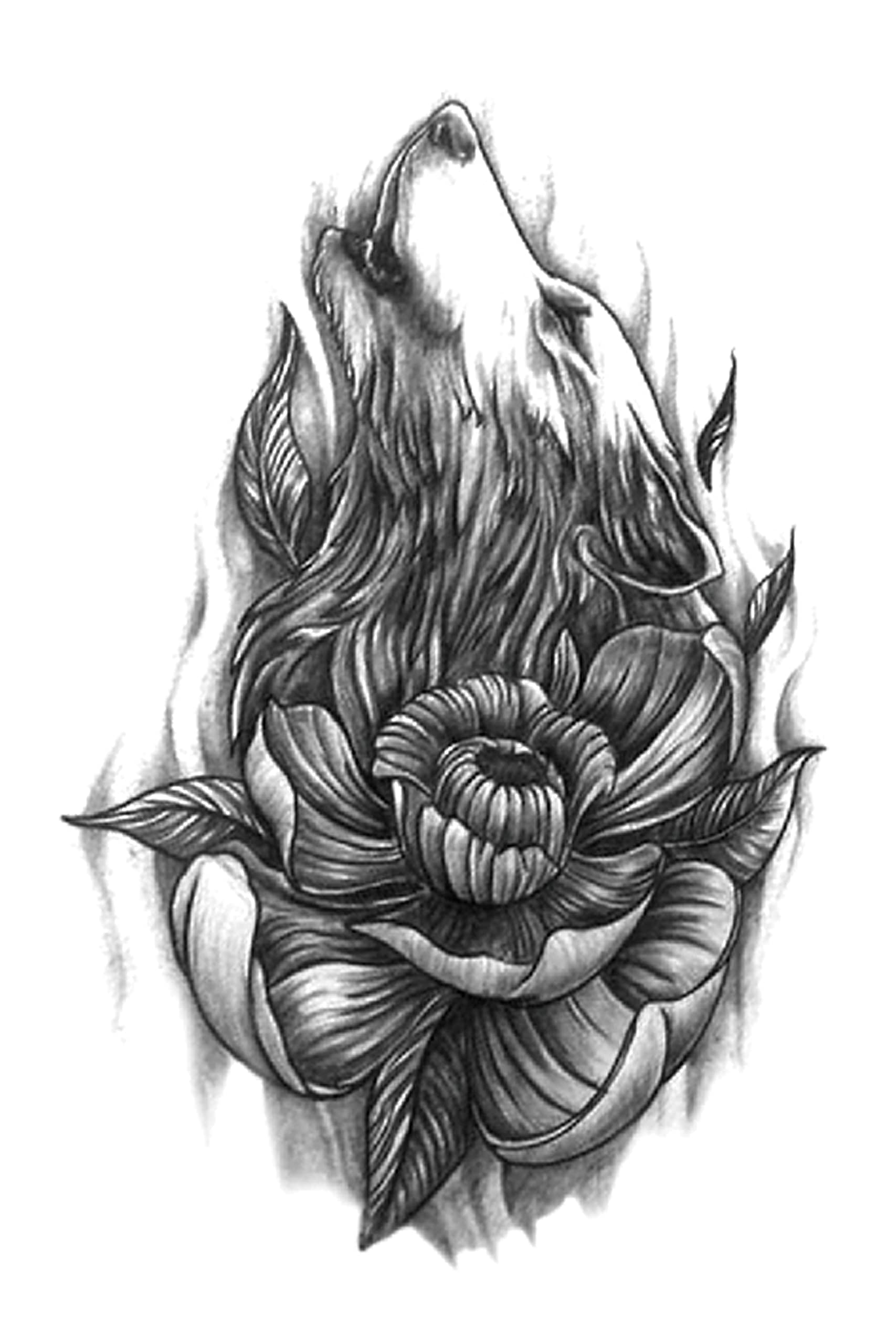 Waterproof Temporary Tattoo Stickers for Men & Women - 3D Realistic Flowers, Butterflies, Stars, Angels, Wolves & Armband Designs (19x12cm) | Perfect for Parties, Halloween Costumes & Body Art Decoration | TBS-8273