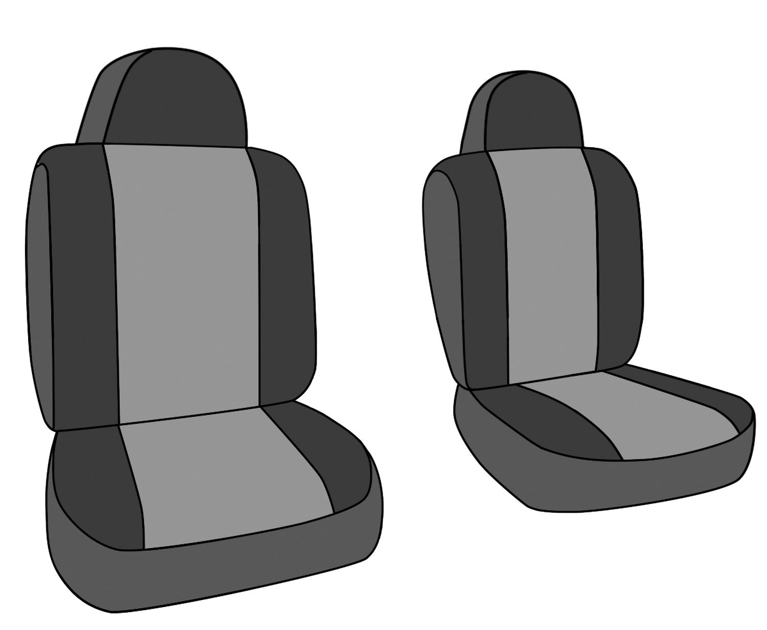 Premium CalTrend NeoSupreme Front Bucket Seat Covers for 2016-2022 Mazda MX-5 Miata - Red Insert & Trim | Perfect for Car Enthusiasts & Road Trips