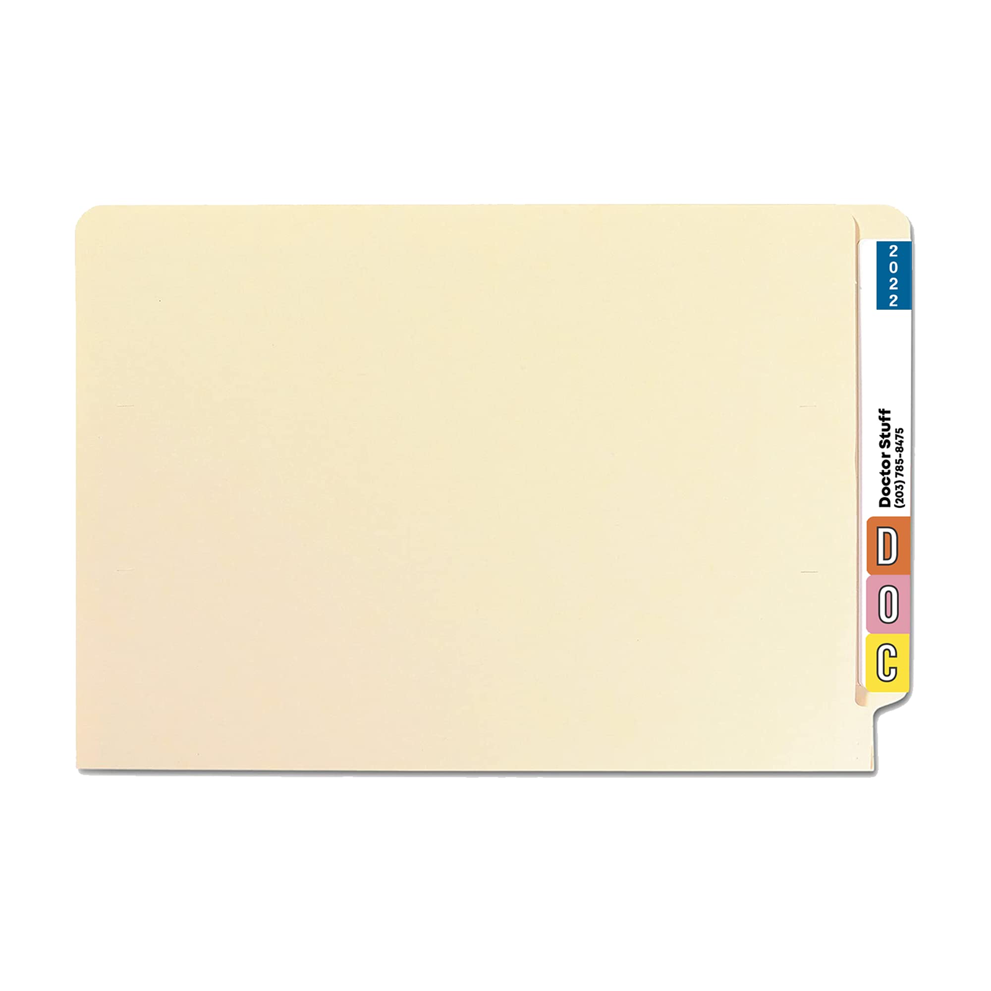 2022 Year Stickers - Blue IFC Compatible End Tab File Folder Labels, 500/Roll (1-7/8