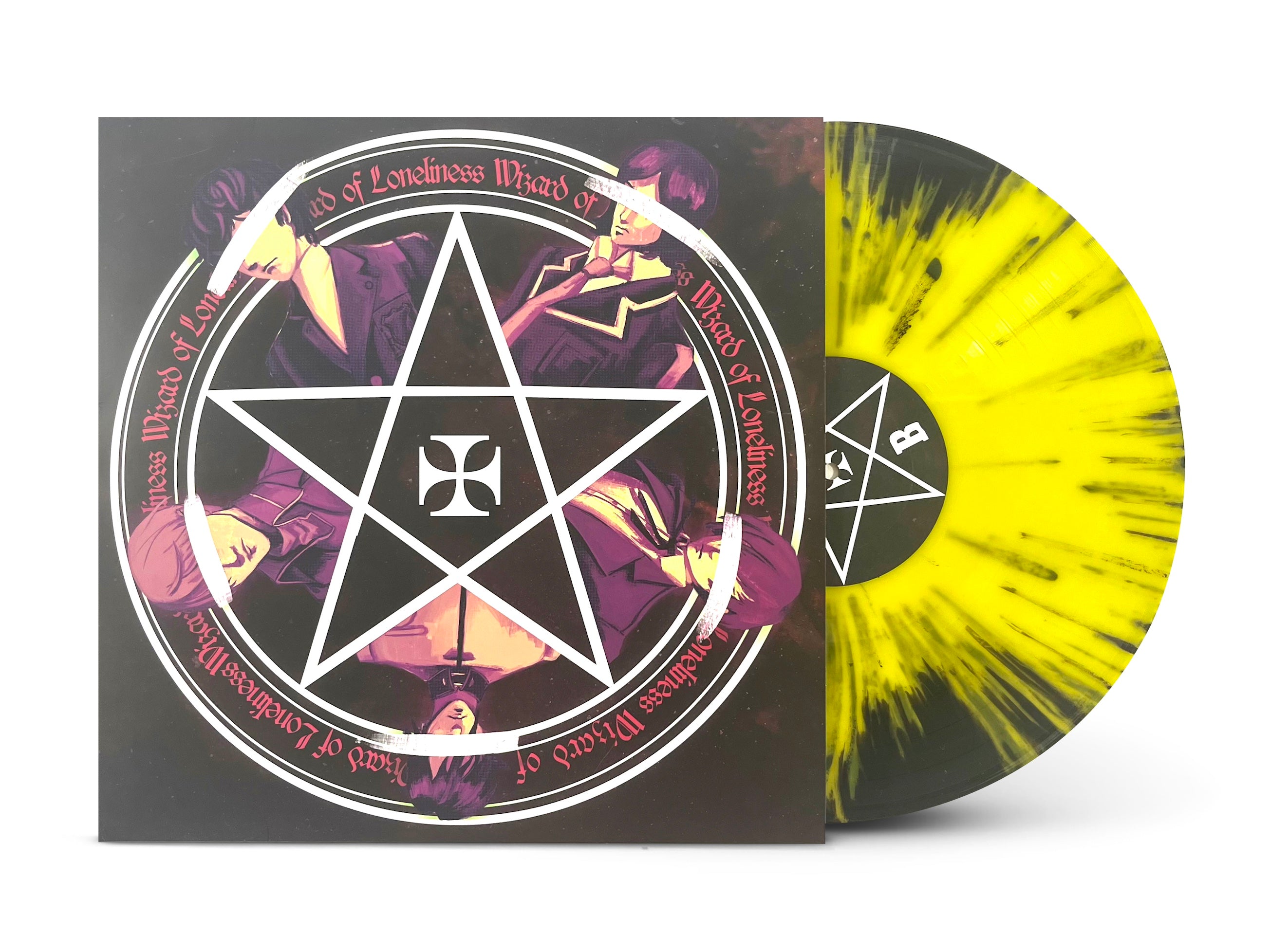 Yellow with Black Splatter Vinyl