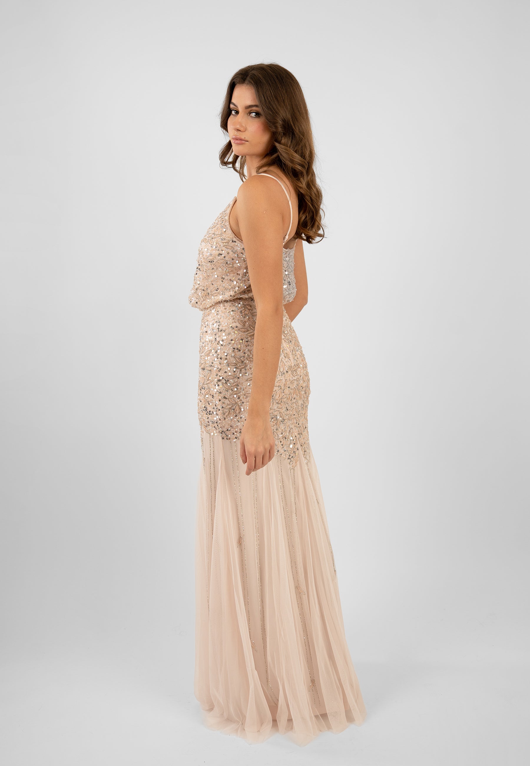 Eloise Blush Pink Occasion Dress for Women - Elegant Party Gown for Weddings, Prom & Special Events | Flattering A-Line Silhouette & Comfort Fit