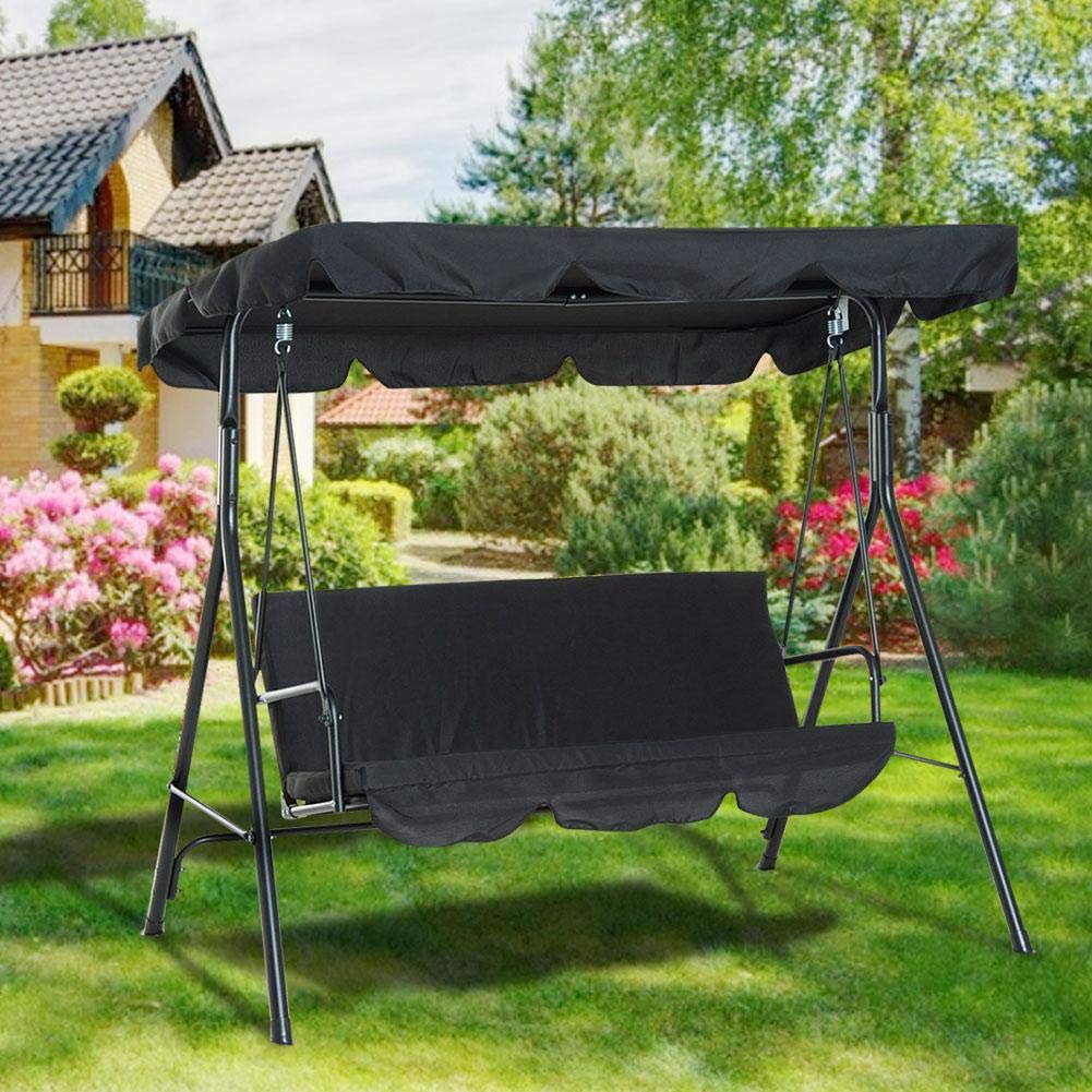 Waterproof Swing Canopy Cover Set - Durable Oxford Cloth Outdoor Swing Seat Protector (74.8