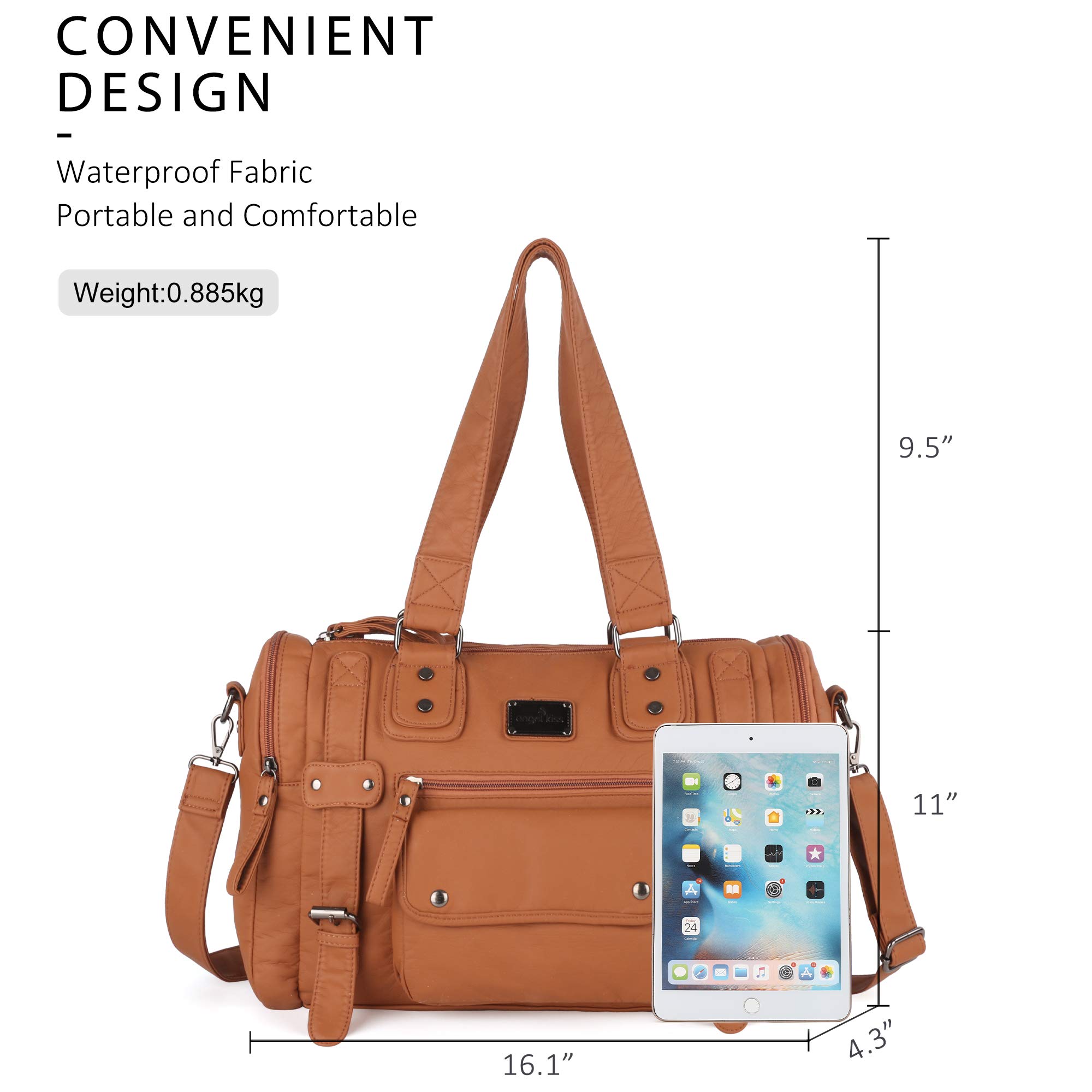 Angelkiss Women's Soft Leather Handbags - Hobo, Satchel, Shoulder & Crossbody Bags for Work, Travel & Everyday Use | Stylish Tote Purses for Ladies