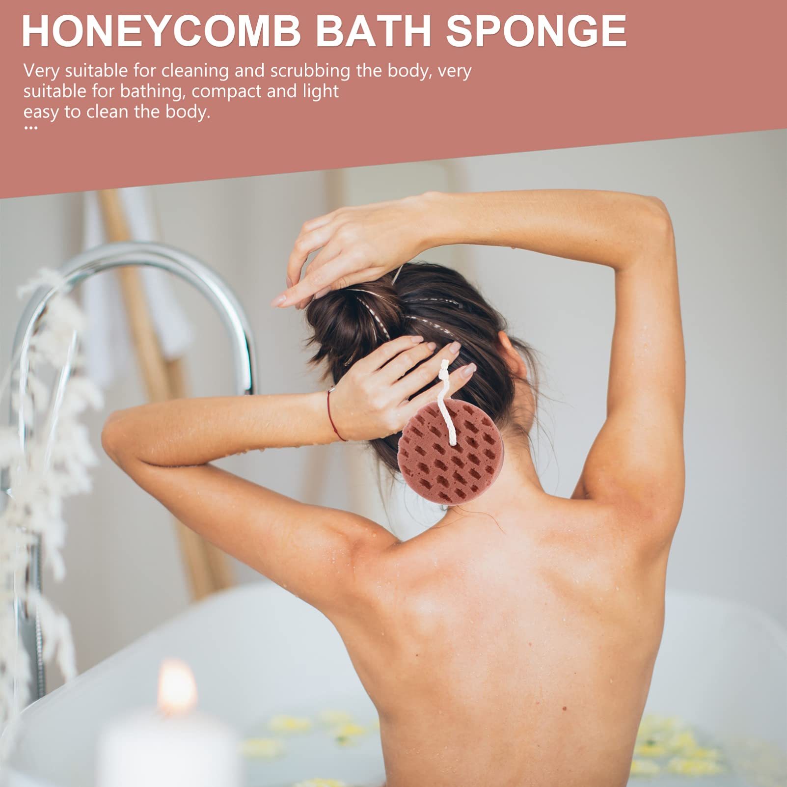 FOMIYES 4-Pack Honeycomb Bath Sponges & Exfoliating Gloves Set - Body Scrub Mitt, Loofah Sponge for Shower, Bath & Skin Care - Gentle Cleansing & Lotion Application for Smooth Skin