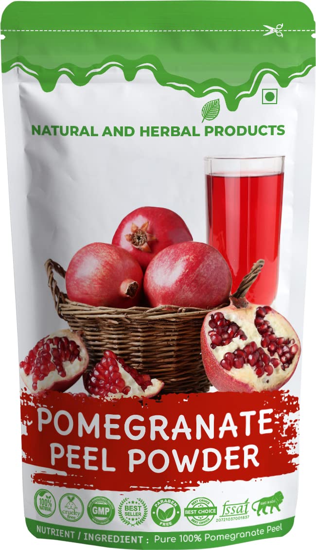 Pure & Natural Pomegranate Peel Powder (Punica Granatum) - 100g for Skin Whitening, Hair Care, Face Masks & Health Benefits | Boosts Immunity, Helps Diabetes | Perfect for DIY Beauty Treatments & Healthy Drinks