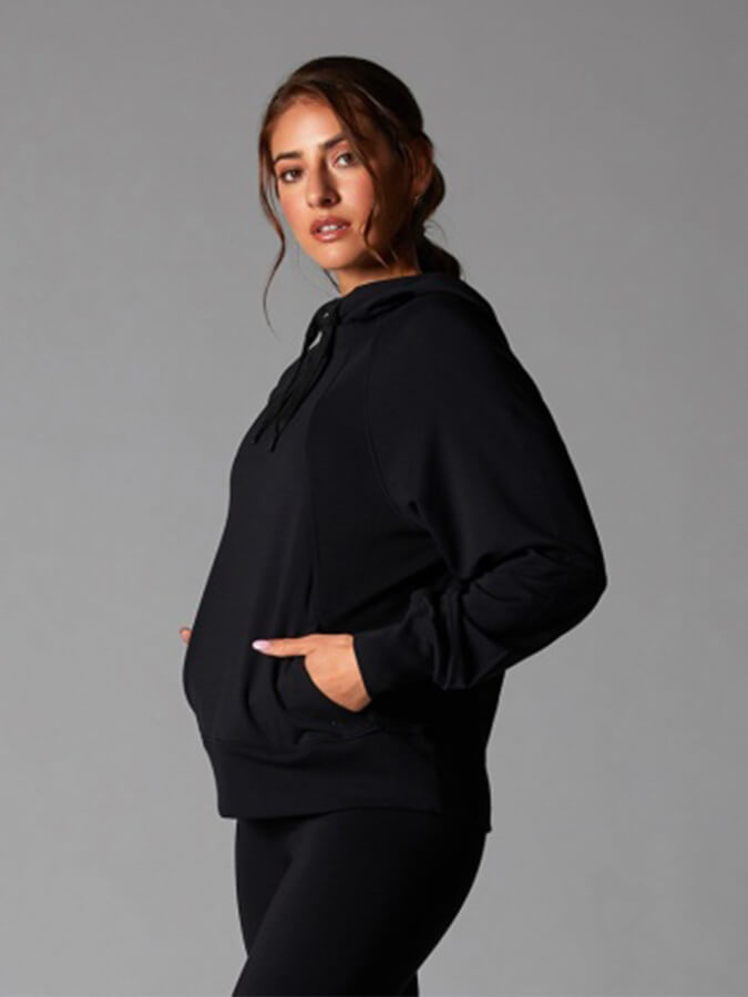 Tavi Cozy Paneled Women's Hoodie - Soft Fleece Pullover Sweatshirt for Casual Wear, Lounge & Outdoor Activities