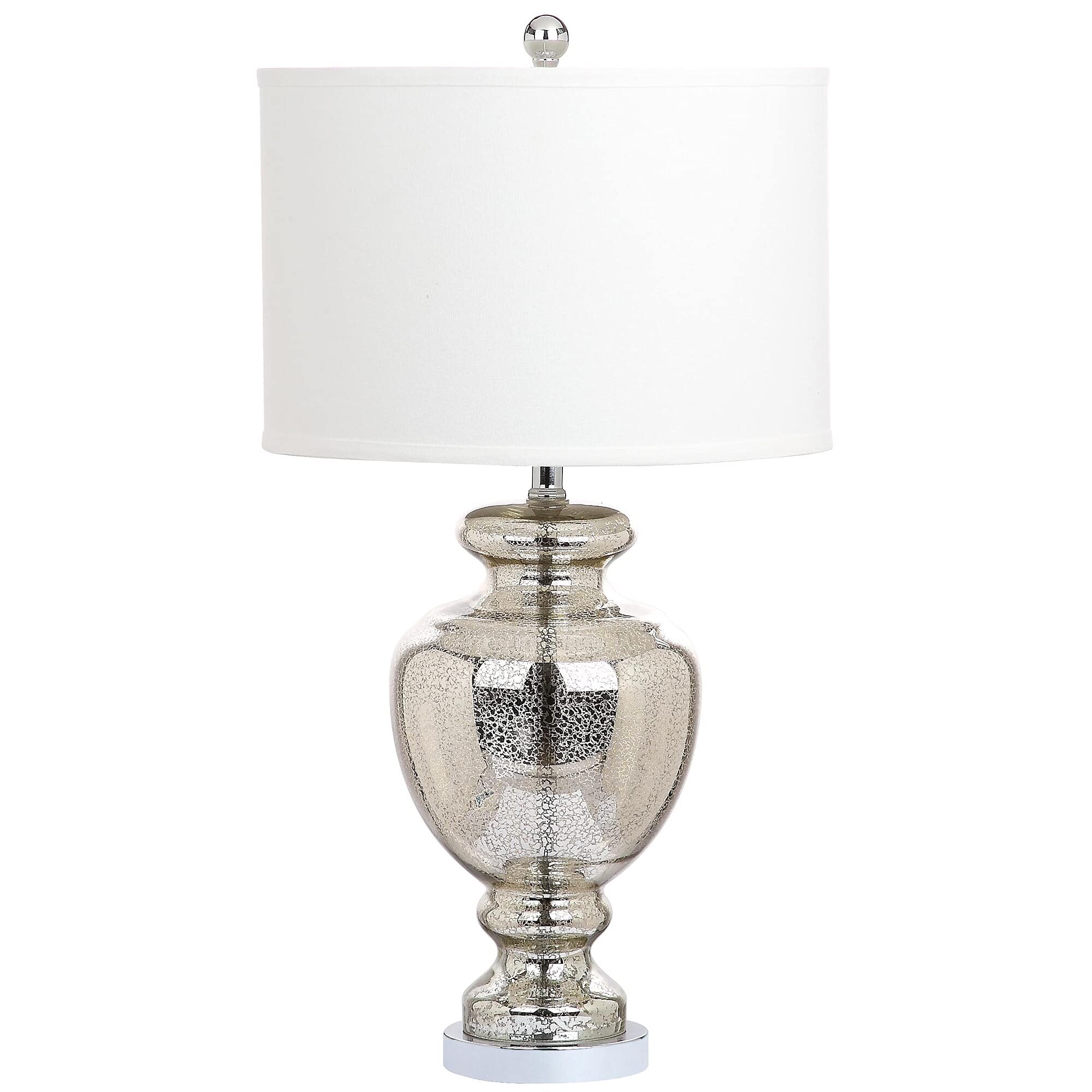 SAFAVIEH Morocco Mercury Silver Crackle Glass Table Lamp Set of 2 - 28