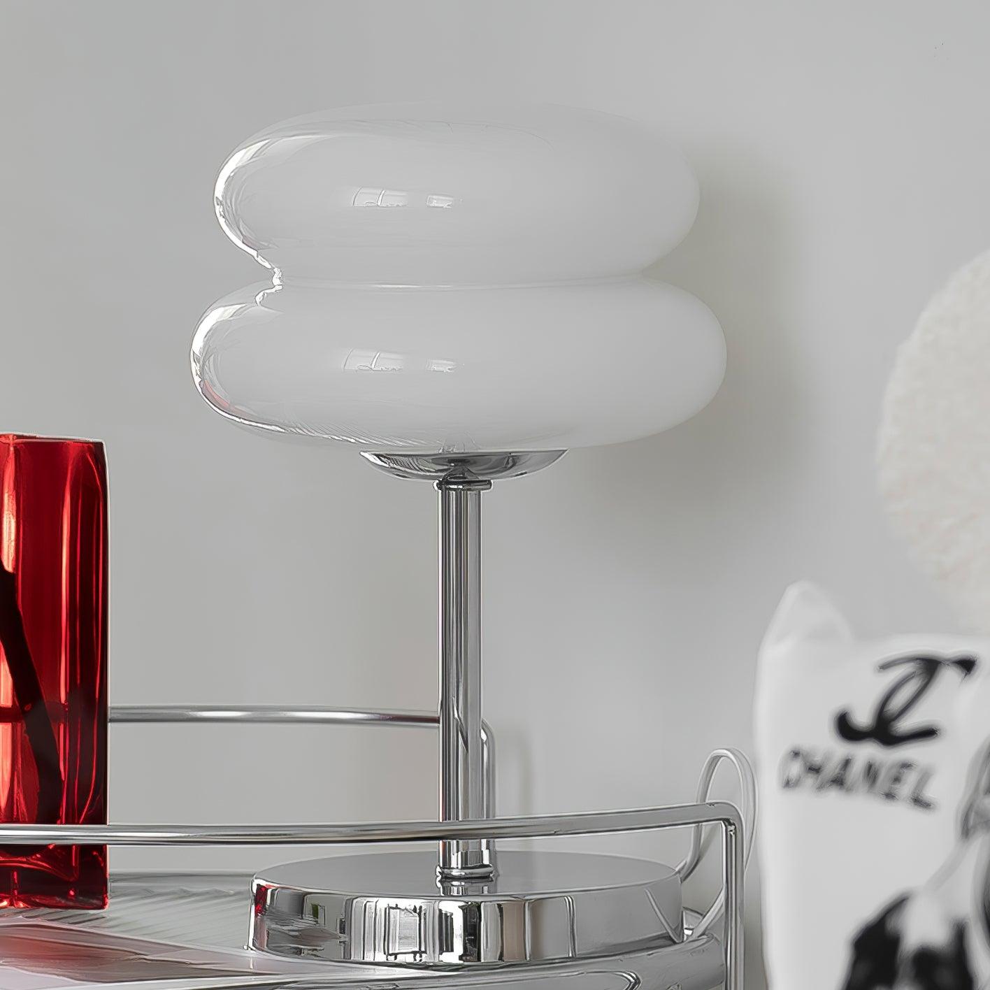 Saturn Glide Modern Glass Table Lamp - Elegant Bedside & Living Room Lighting for Home & Office Decor