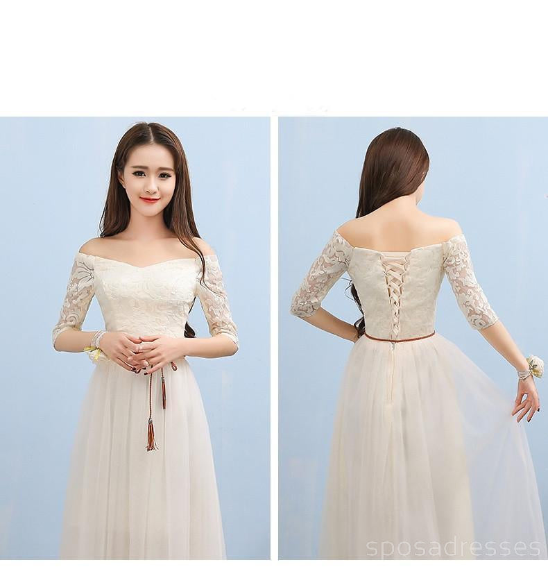 Elegant Mismatched Lace Tulle Long Bridesmaid Dresses - BD009 | Perfect for Wedding Parties, Formal Events & Special Occasions