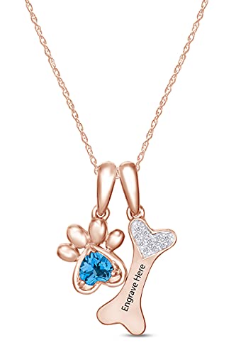 Rose Gold Over : Simulated Blue Topaz