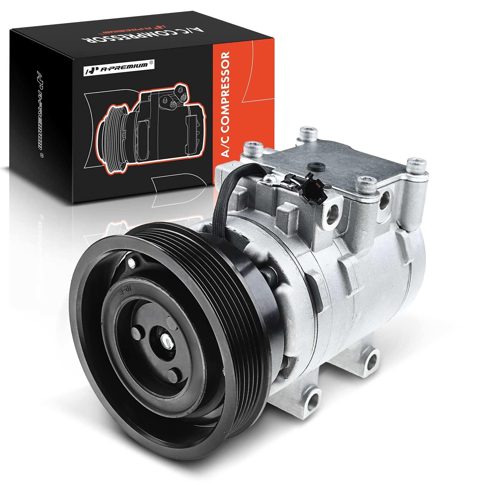 Premium AC Compressor with Clutch for Hyundai Tiburon 2.7L 2003-2008 | High-Performance Air Conditioning Replacement Part | Perfect for Summer Cooling & Car Maintenance