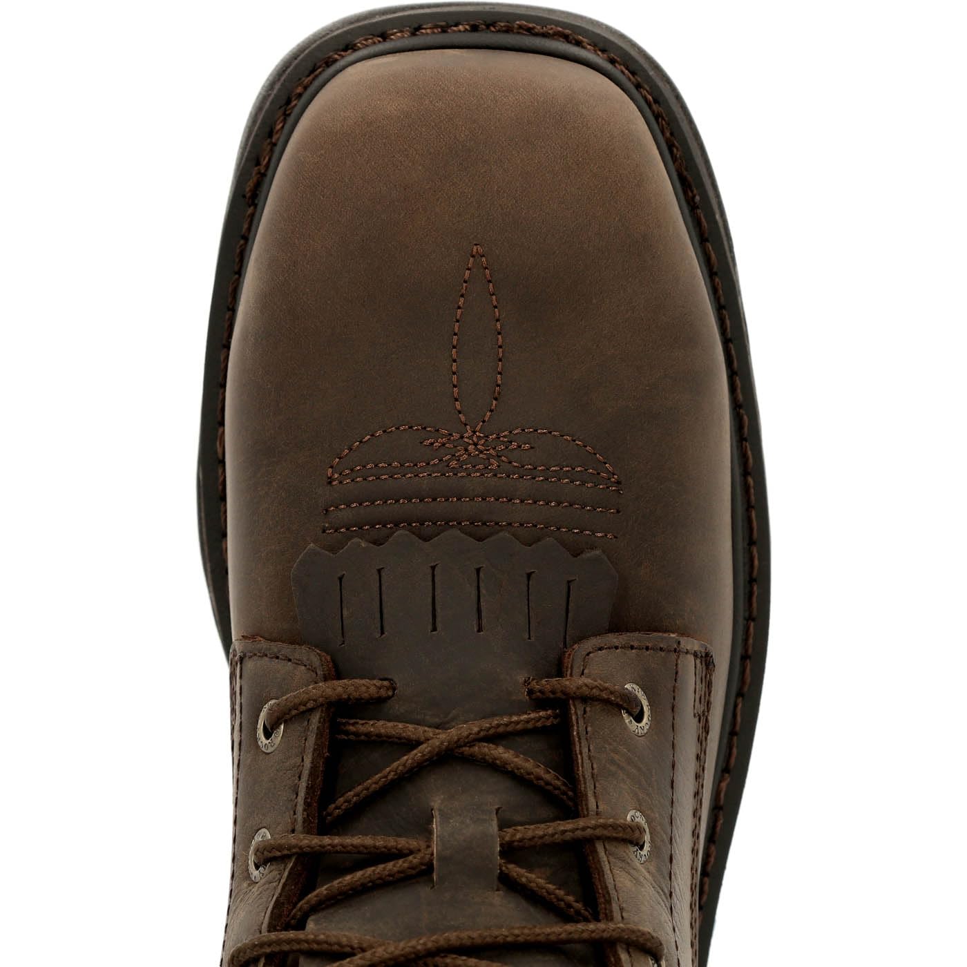 ROCKY Iron Skull Composite Waterproof Lace-Up Western Boots for Men - Durable Cowboy Boots for Outdoor Riding, Hiking & Country Fashion