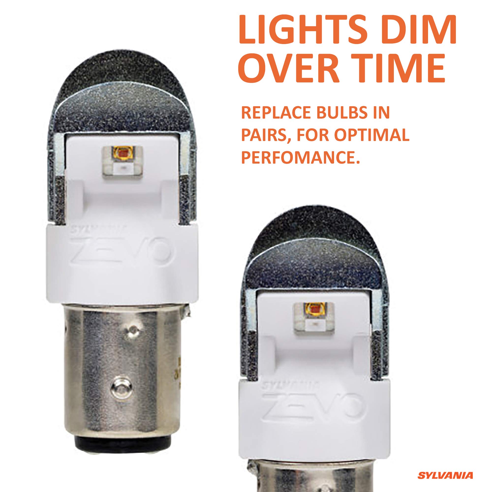 SYLVANIA 2357 ZEVO Red LED Bulb - Bright for Stop & Tail Lights - 2 Pack