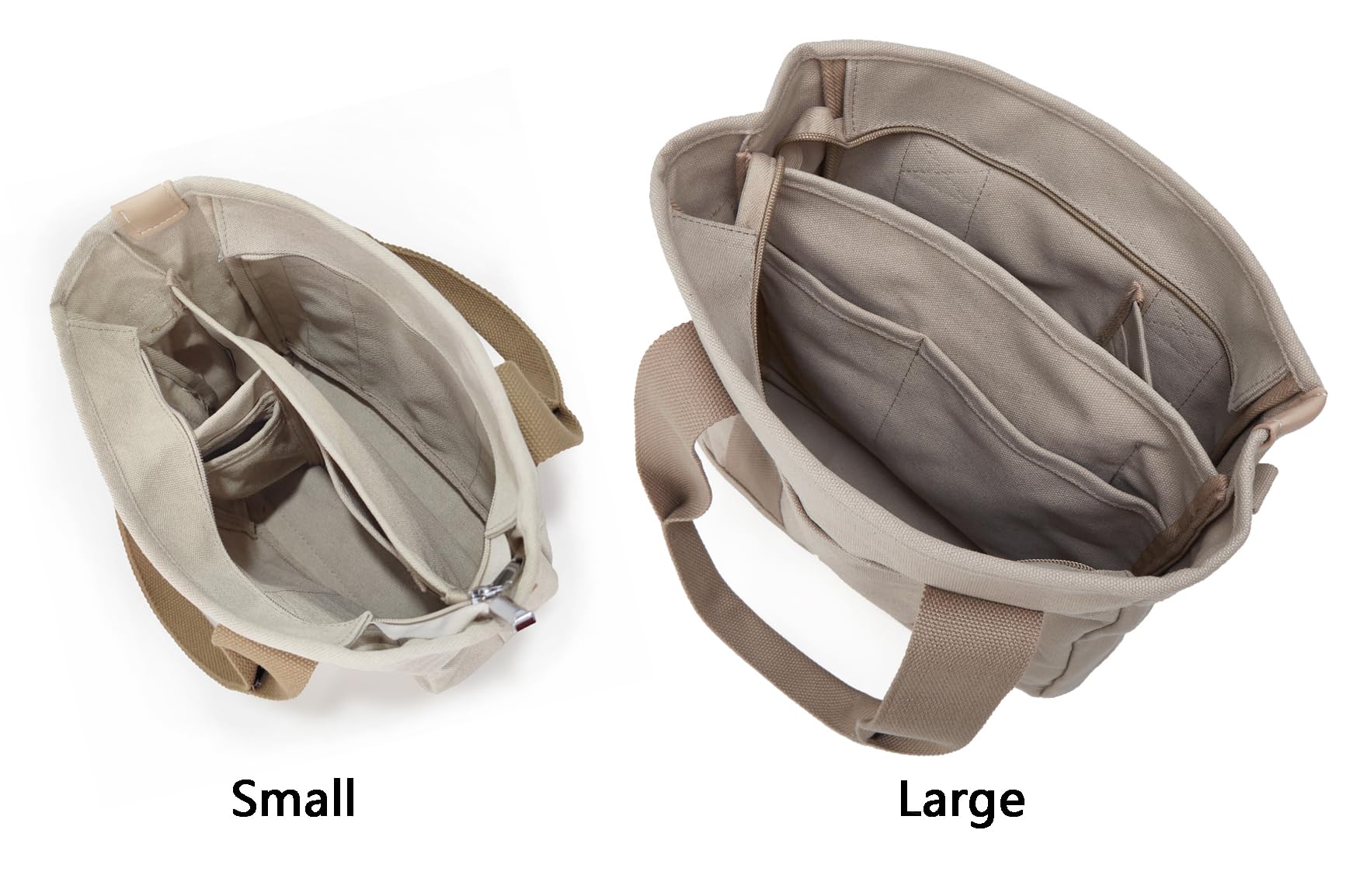 Stylish Canvas Tote Bag with Zipper for Women - Crossbody Shoulder Bag Satchel Hobo Messenger Purse 2024 | Perfect for Work, Travel, Shopping & Daily Use
