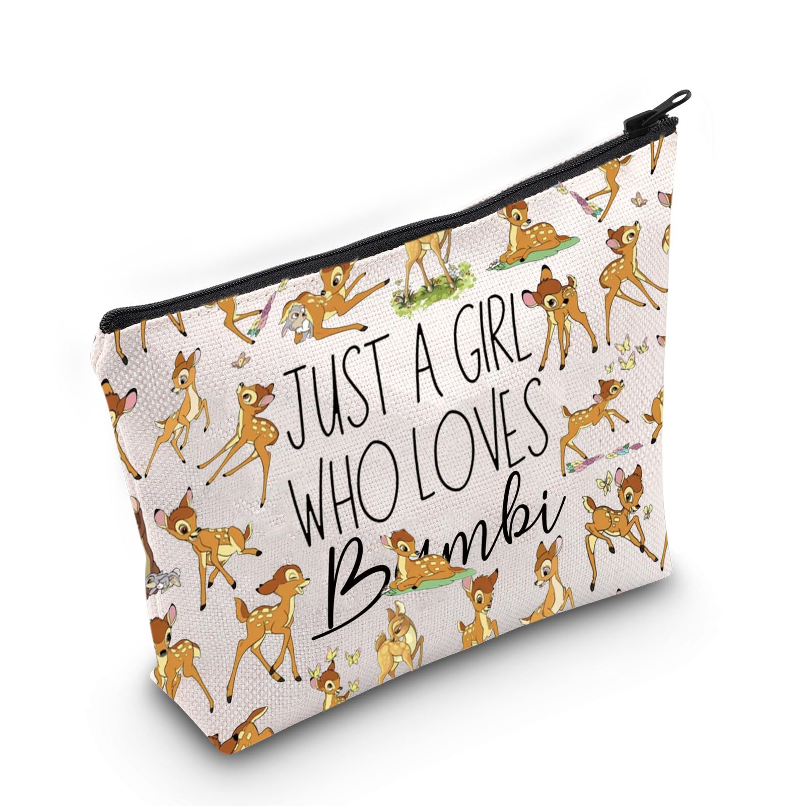 Deer Print Cosmetic Bag - Cute Animal Lover Makeup Pouch with Zipper Closure - Perfect Gift for Deer Enthusiasts & Movie Fans - Great for Travel, Daily Use & Cosmetics Storage