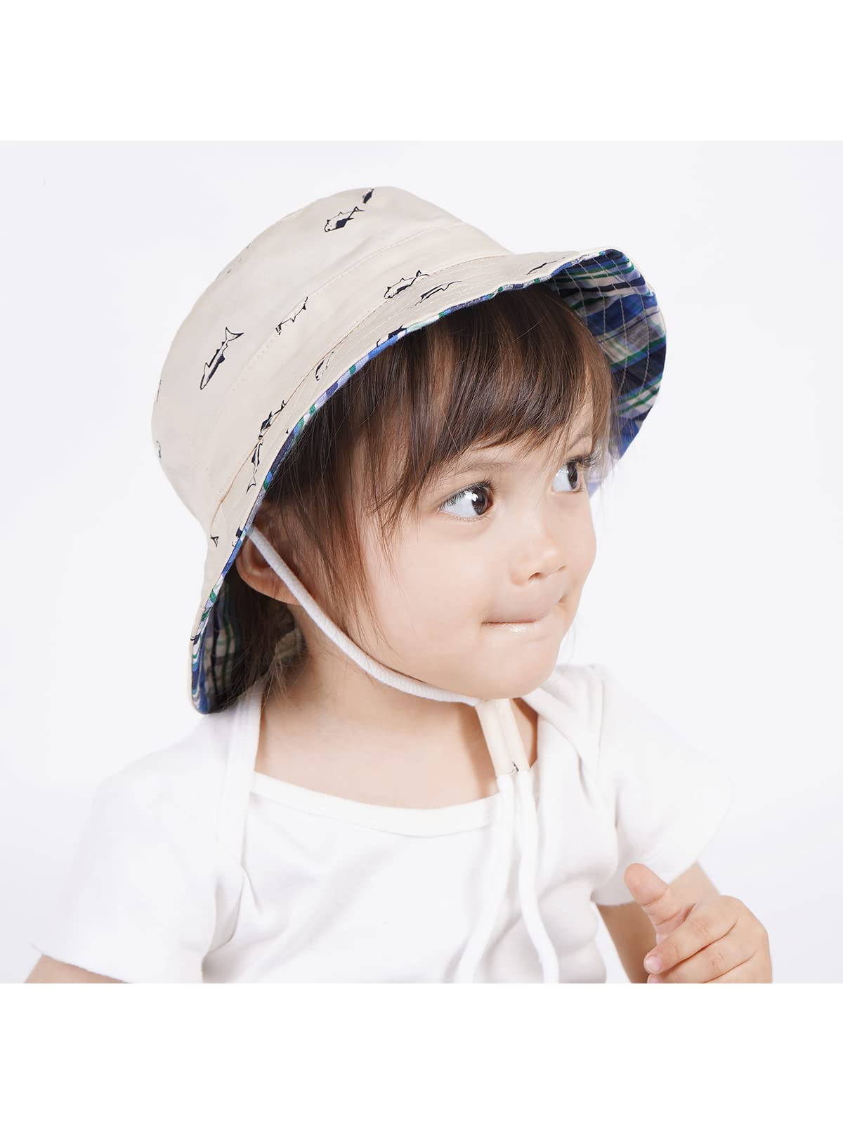 UPF 50+ Baby Sun Hat with Wide Brim - UV Protective Toddler Bucket Hat for Boys & Girls - Summer Beach Hat for Outdoor Play, Swimming, Park & Travel