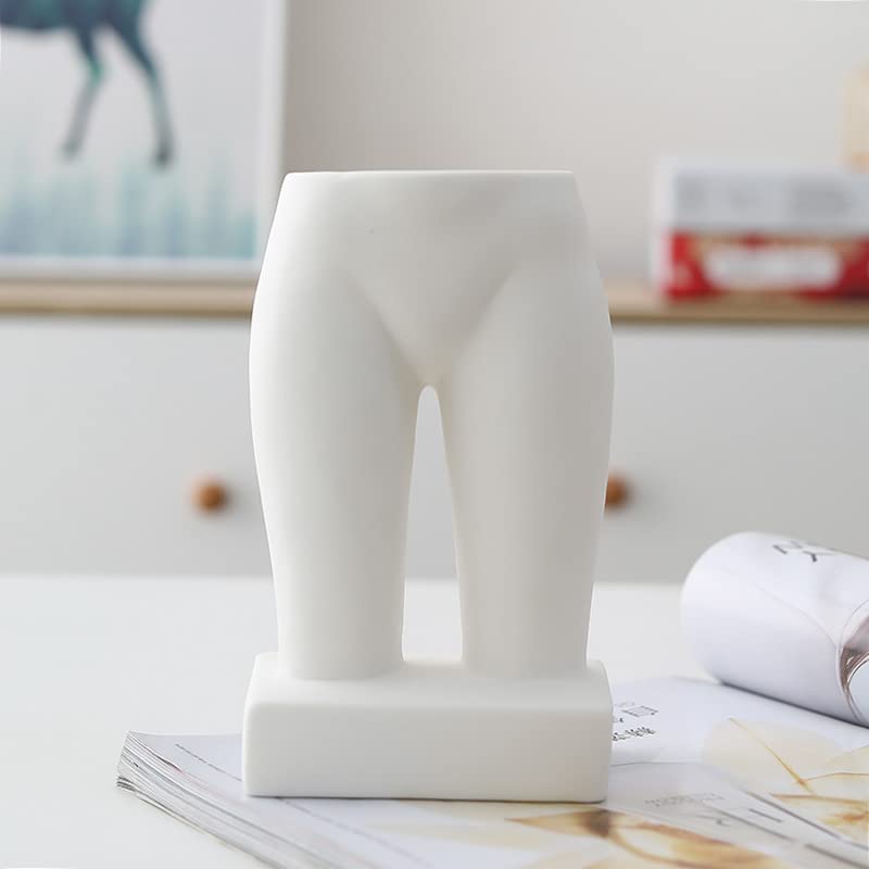 WAYUTO Female Body Art Vase - Small Ceramic Flower Vase for Home Decor, Modern Decorative Vase for Office, Bedroom, Living Room - Perfect for Fresh Flowers, Succulents & Table Centerpieces