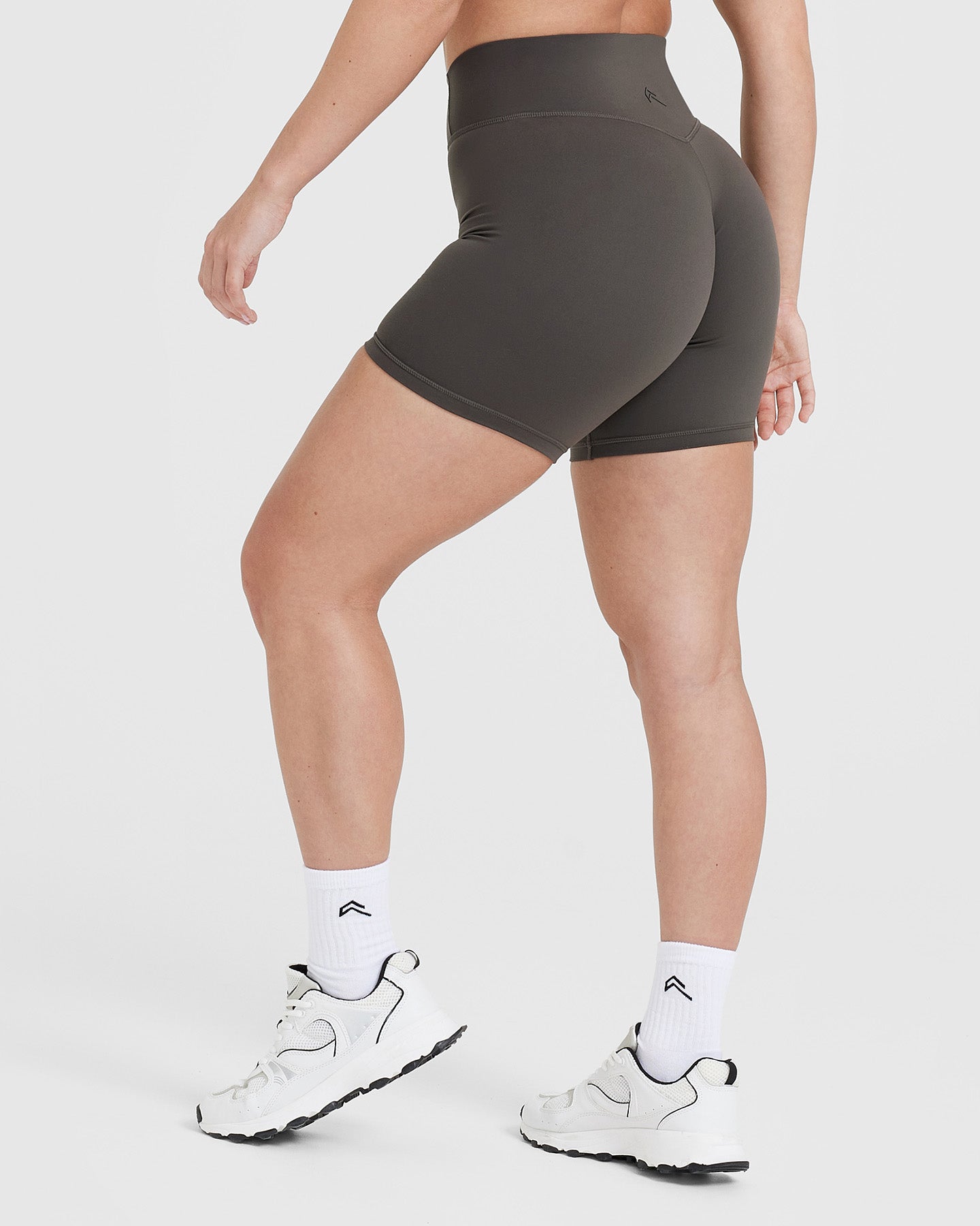 Timeless High Waisted Shorts for Women - 6 Inch Inseam | Deep Taupe Color | Perfect for Summer, Beach & Casual Outfits