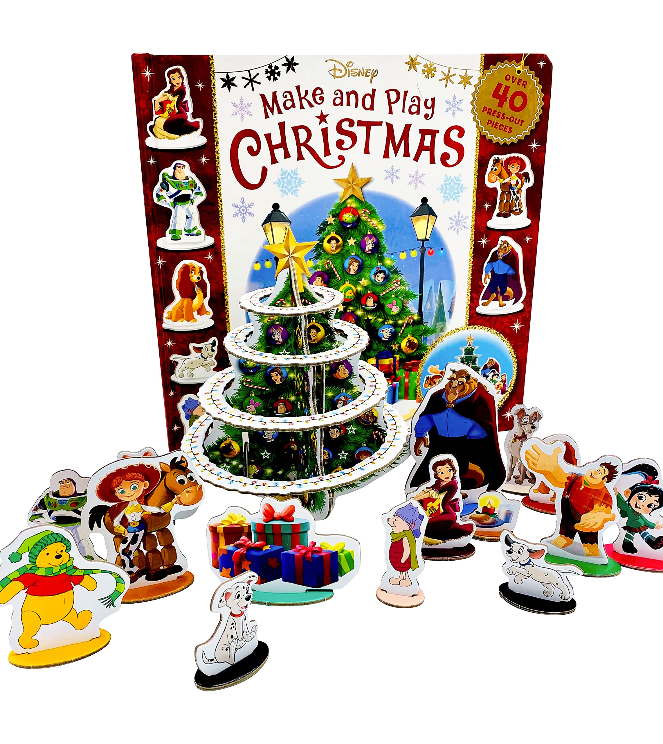 Disney Make & Play Christmas Craft Kit for Kids - DIY Holiday Ornaments & Decorations - Fun Family Activity for Christmas Tree Decorating & Festive Home Decor