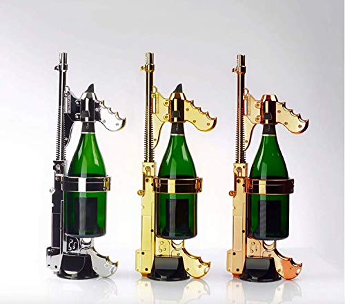 Premium Chrome Champagne Bottle Gun - Fun Party Accessory for Celebrations, Weddings & New Year's Eve