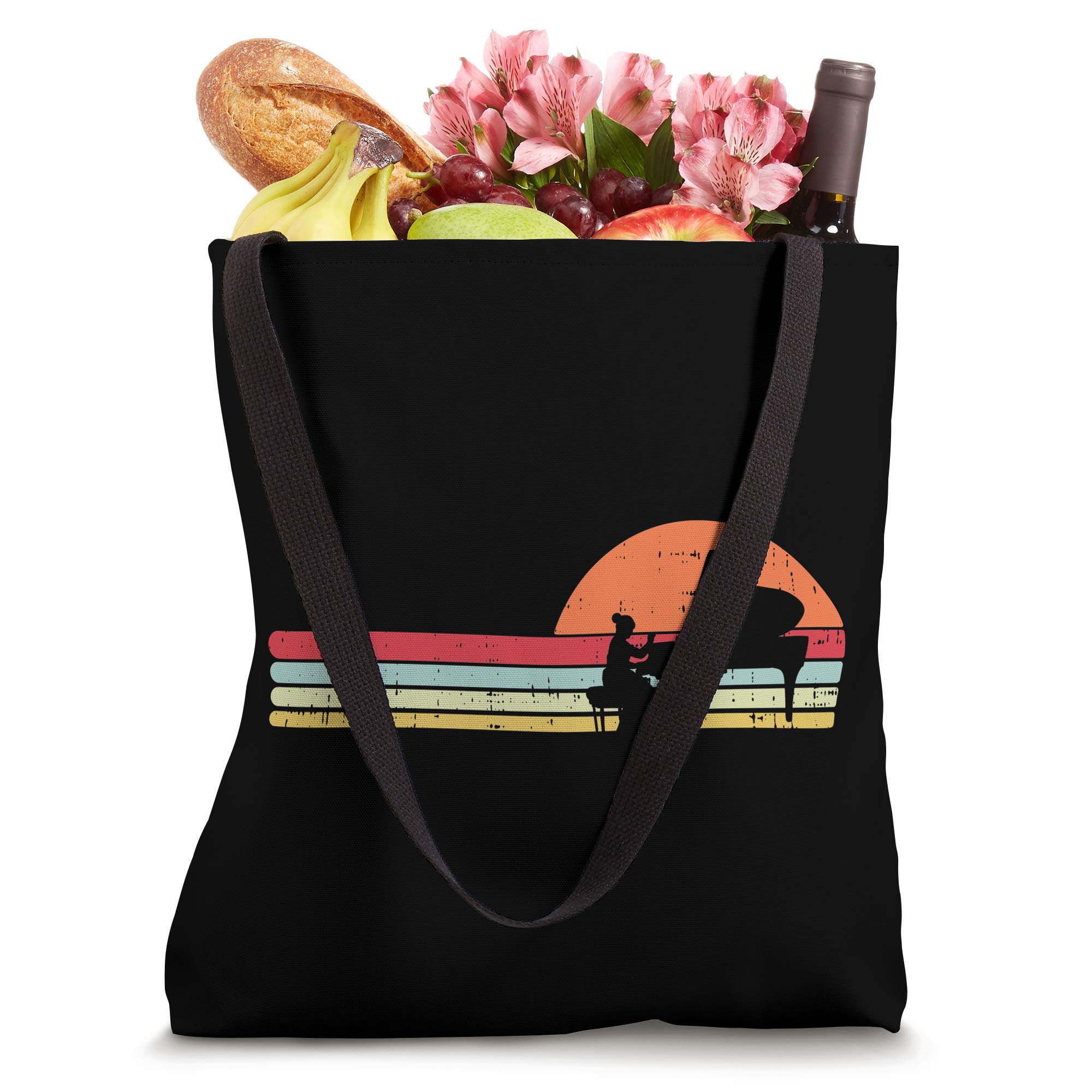 Vintage Piano Tote Bag for Women - Elegant Retro Music Teacher & Student Shoulder Bag - Perfect for Piano Lessons, Concerts & Music Lovers