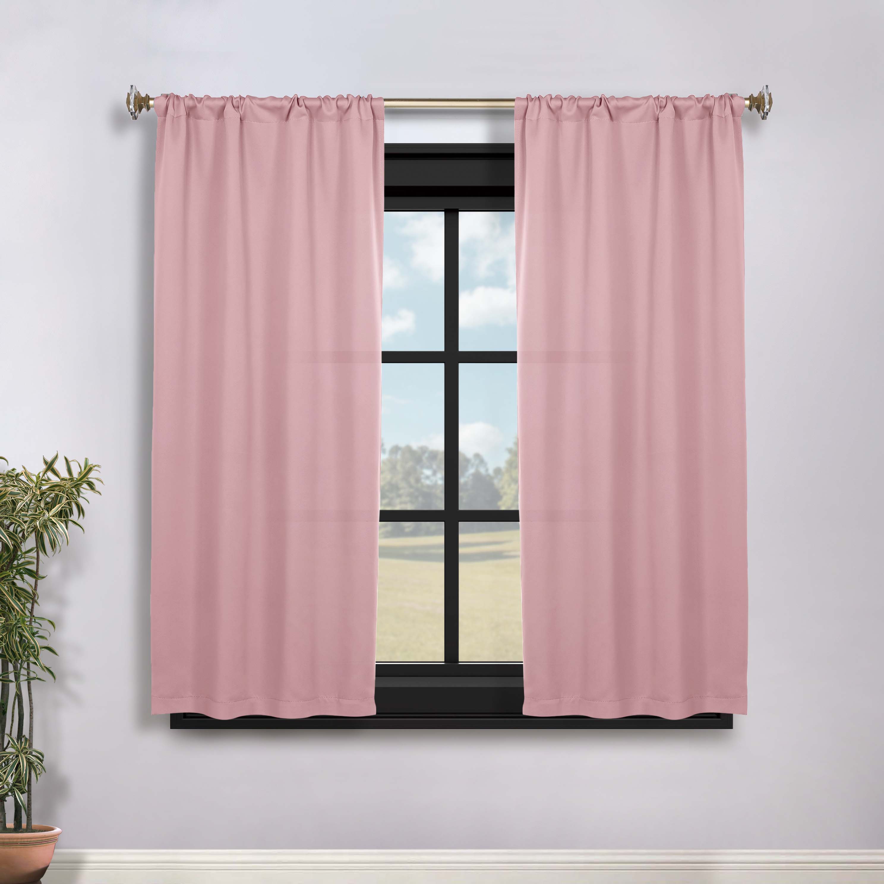 Machine Washable Blackout Curtains Set of 2 - Solid Color Room Darkening Window Drapes for Bedroom, Living Room & Nursery - Noise Reducing & Energy Efficient