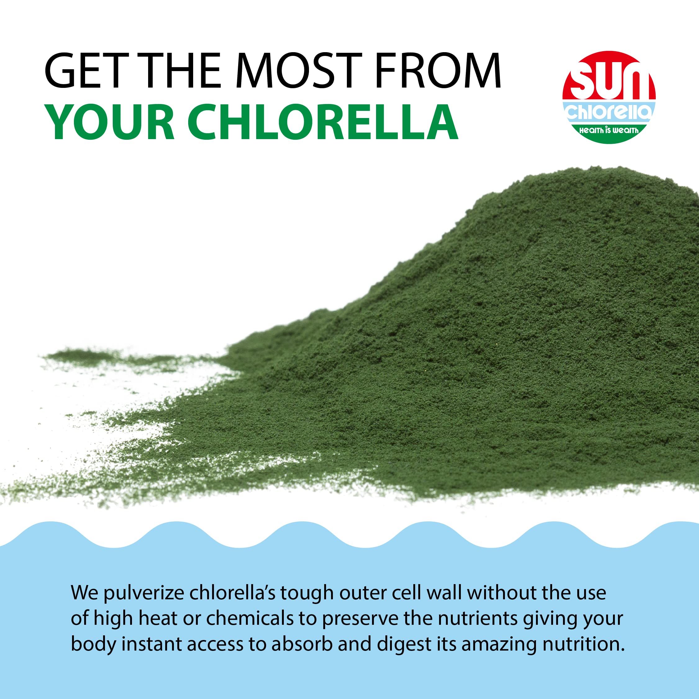Sun Chlorella Twice As Nice Bundle - 600 Tablets & 10x6g Packets of 500mg Green Algae Superfood Supplement for Whole Body Wellness | Detox, Immune Support & Energy Boost | Perfect for Daily Health Routine & Active Lifestyle