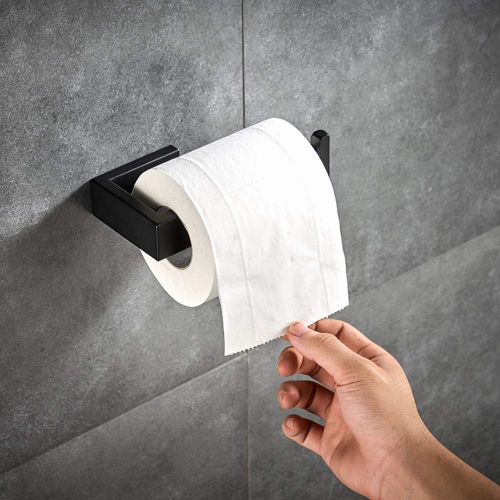 Wall Mounted Toilet Paper Holder and Towel Ring Set - 2-Piece Bathroom Hardware for Modern Homes | Perfect for Small Bathrooms & Powder Rooms