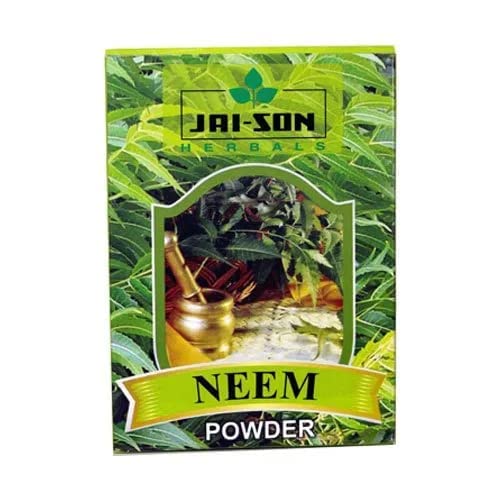 Jai-Son Herbals Neem Powder for Acne & Skin Care - 100% Natural Face Mask & Hair Treatment for Dry, Frizzy Hair (4-Pack, 100g Each) | Perfect for Daily Skincare Routine & Hair Nourishment