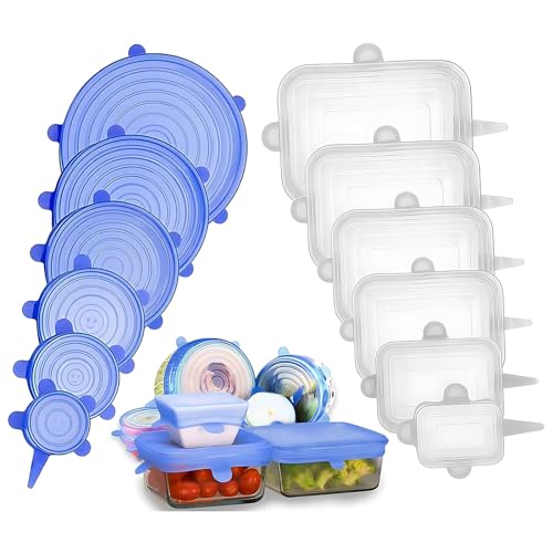 Clear & Blue (12-PACK: Rectangle + Round)