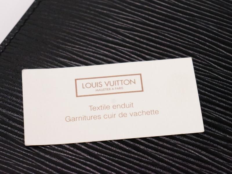 Authentic Pre-Owned Louis Vuitton Vintage Epi Black Pochette Arts Deco GM Clutch Bag M52632 210470 - Luxury Evening Bag for Women, Perfect for Parties & Special Occasions