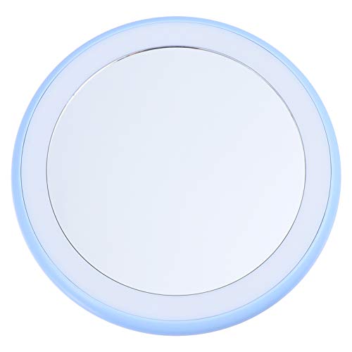 Lurrose LED Compact Makeup Mirror - Portable Folding Mirror with Light, Perfect for Women & Girls - Sky Blue Travel Mirror for Home, Purse & On-the-Go Touch Ups