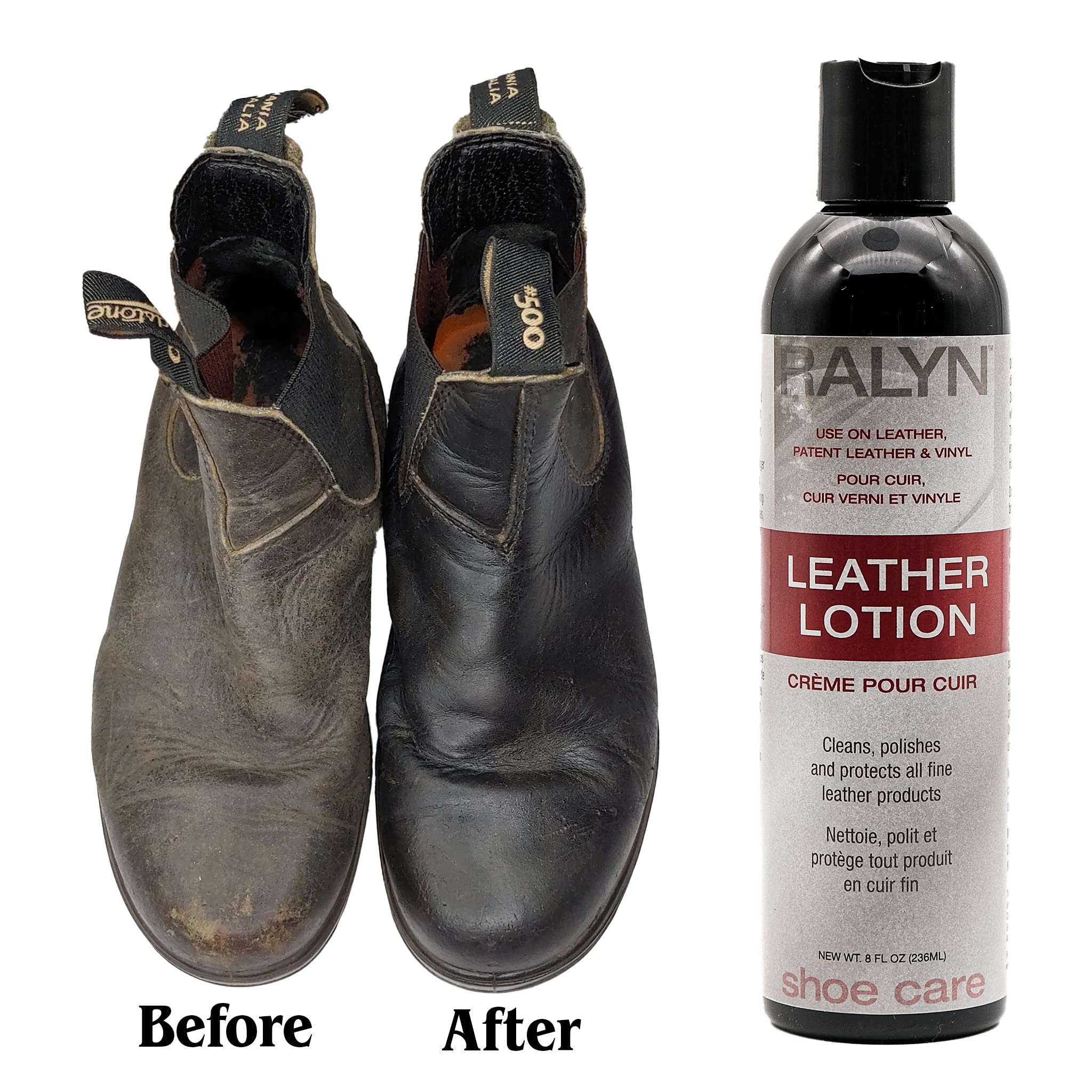 Premium Leather Conditioner & Cleaner for Shoes, Boots, Bags & Purses - 8oz Leather Care Lotion - Restores & Protects Leather Accessories | Ideal for Daily Shoe Care, Boot Maintenance & Handbag Protection