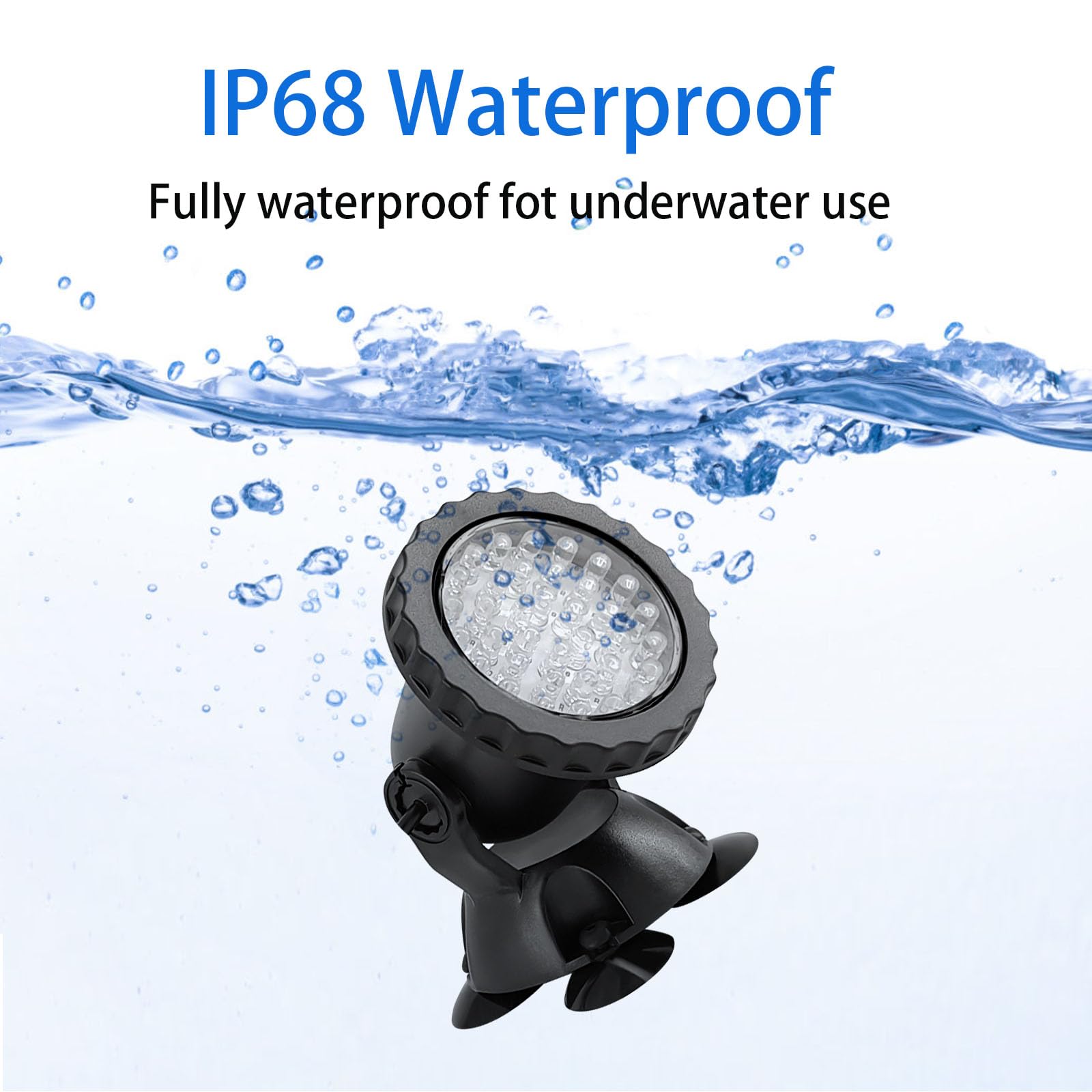 RGB LED Submersible Pond Lights - IP68 Waterproof for Garden, Fountain & Waterfall
