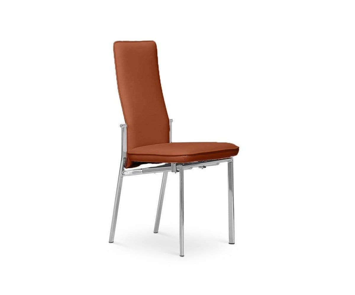 Lykke High Back Dining Chair - Modern Upholstered Kitchen Chair with Wooden Legs - Perfect for Dining Room, Kitchen, and Office Use