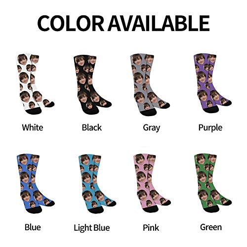 Custom Photo Socks - Personalized Funny Face Socks with Your Picture - Unique Gift for Men & Women - Perfect for Birthdays, Anniversaries & Holidays