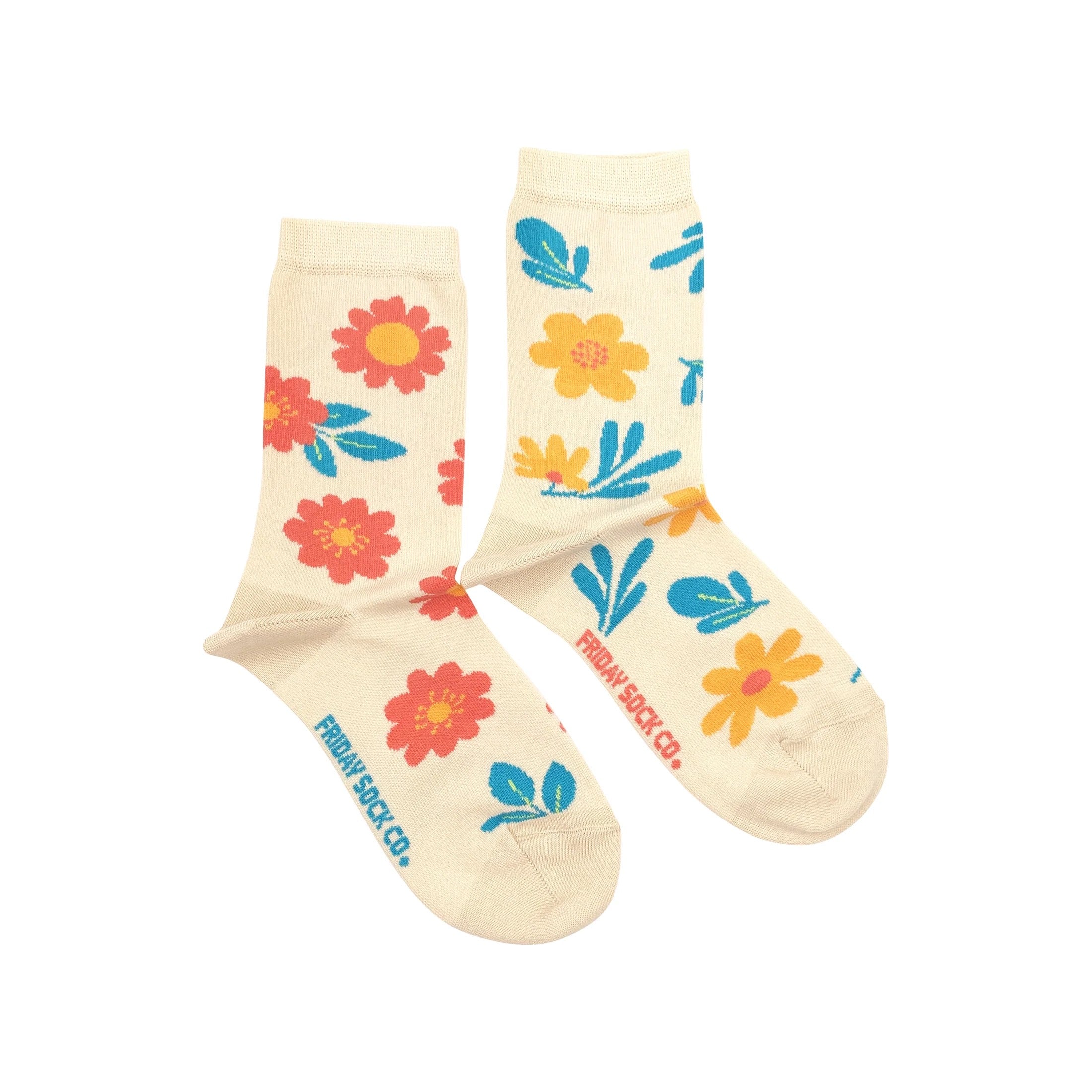 Fun Flowers Mismatched Socks for Women - Colorful Novelty Ankle Socks - Perfect for Gifts, Casual Wear & Adding Playful Style to Your Outfit