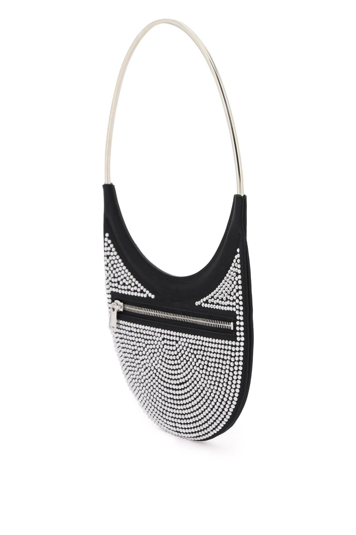 Coperni Crystal Embellished Ring Swipe Bag - Elegant Evening Clutch for Parties, Weddings & Special Occasions