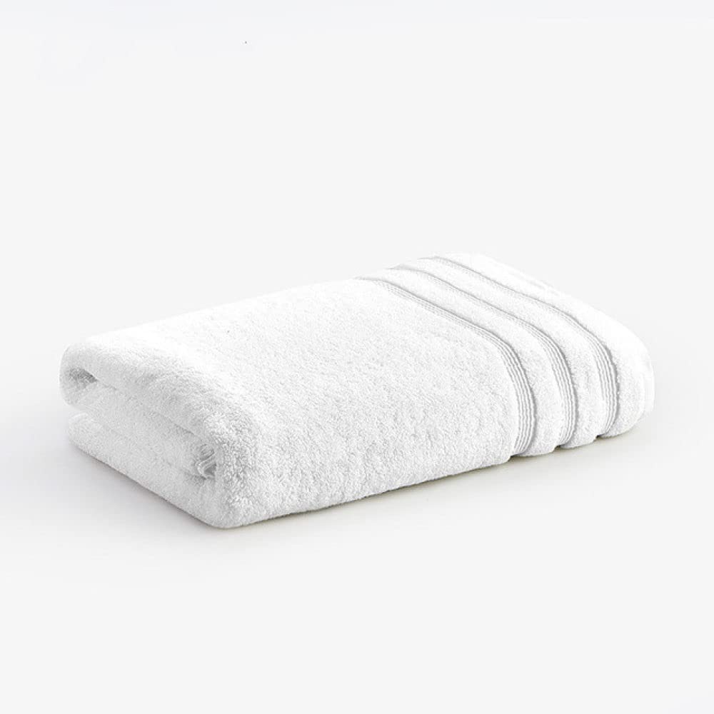 LSZA Premium 100% Cotton Bath Towel - Extra Large & Thick (80x160cm, 650g) - Ultra Soft, Absorbent Hotel Quality Towel for Bathroom, Beach, Spa & Gym - White