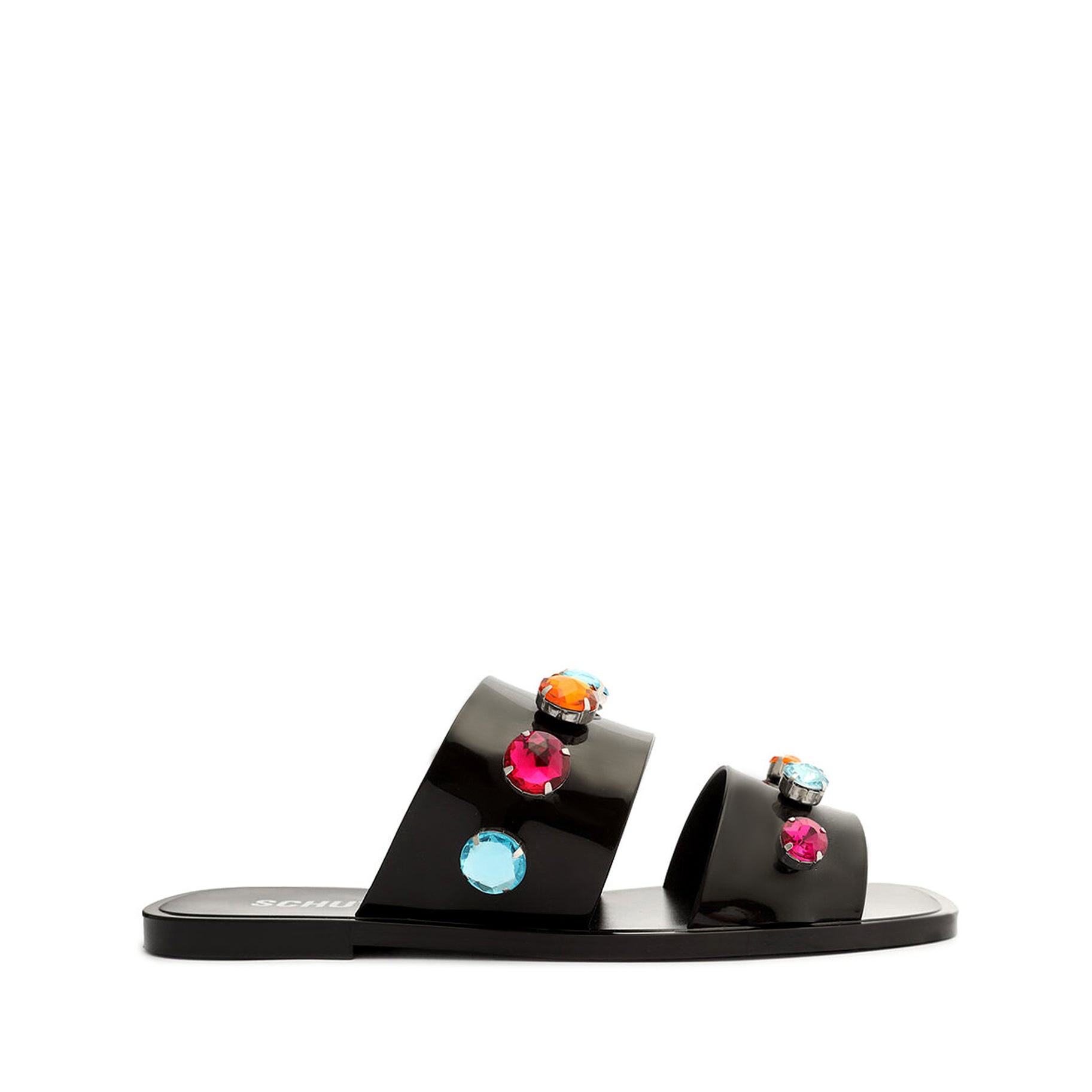Lizzie Crystal PVC Sandals for Women - Comfortable Summer Beach Shoes with Rhinestone Decorations | Perfect for Weddings, Parties, and Vacation Outfits