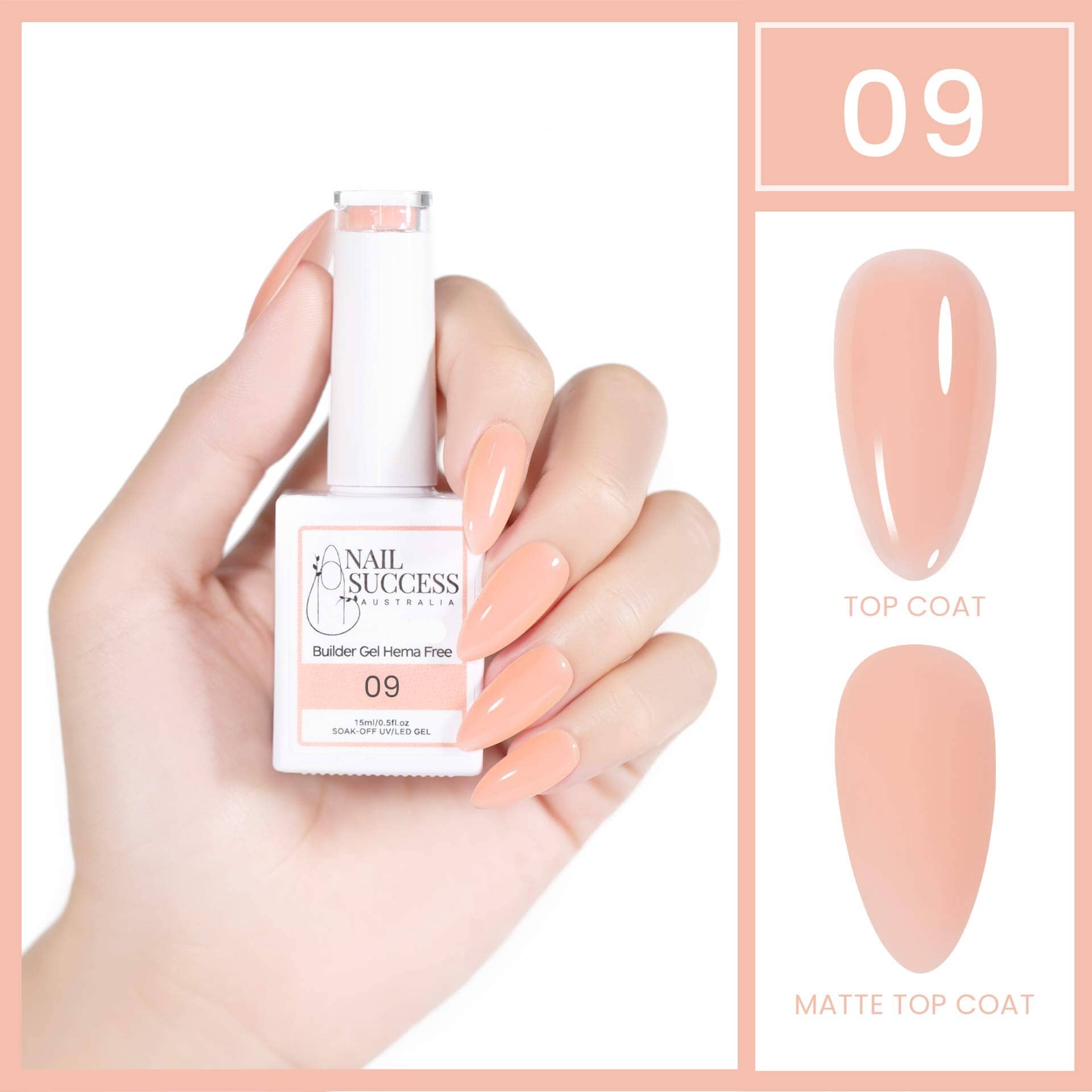 Professional HEMA-Free Nail Builder Gel - Strong & Durable for DIY Manicures, Nail Extensions & Salon-Quality Nails at Home